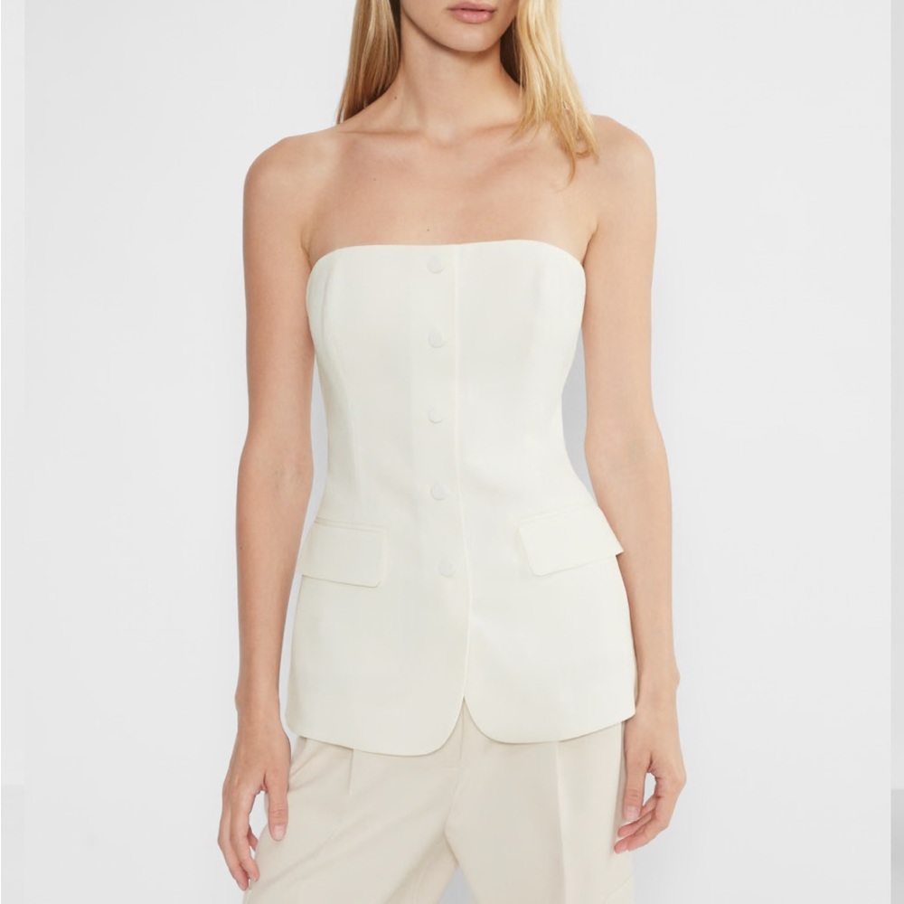 Babaton Insider Tube Top - White Size 10 - Picture 1 of 8